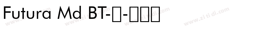 Futura Md BT-中字体转换